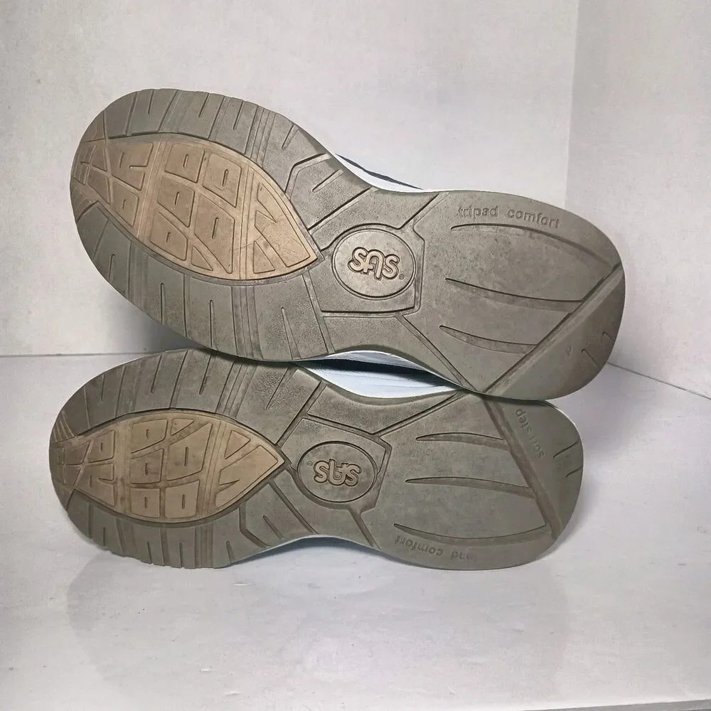 SAS Journey Mesh Blue Grey Mens Walking Shoes Sz 7.5 W $214 Msrp Comfort